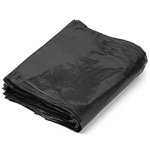 Алуминиеви, Пластмасови торби за боклук с обем 45 литра 1 MILS Черен цвят за тежки условия на работа - 40 x 46 - Опаковка по 100