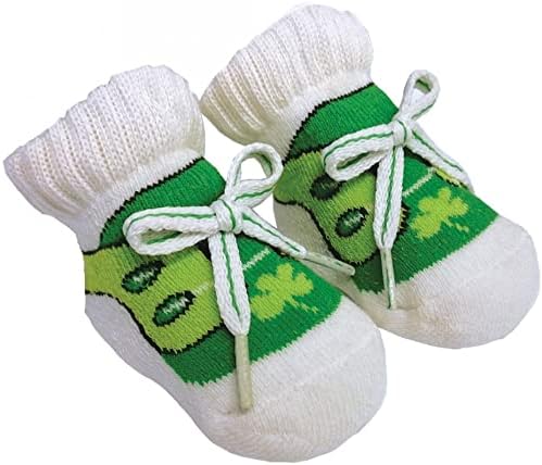 Детски Зелени/Бели Обувки с Трилистником За Новородени