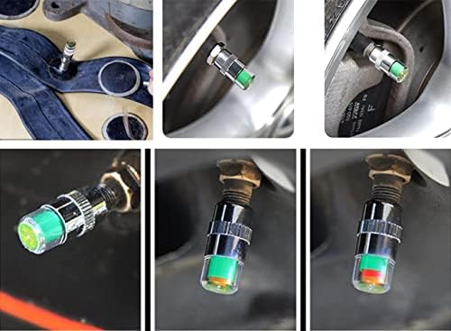 Автомобилни капачки за контрол на налягането в гумите, капачки за състав клапан, индикатор сензор, 3 цвята, аларма за очите, анти-кражба