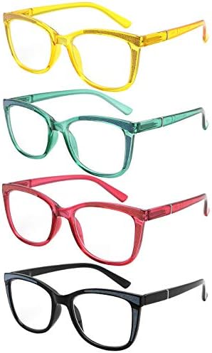 Eyekepper 4 опаковки Женски Очила за четене с Шарките на котешки очи, Ридеры за жени +3,00