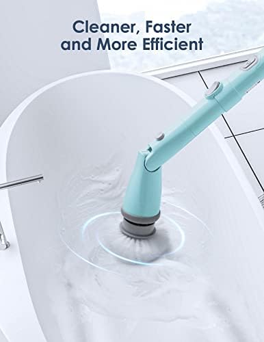 Електрически Отжимной Скрубер Hivita + Комплект от 2 Сменяеми Четки за тоалетна