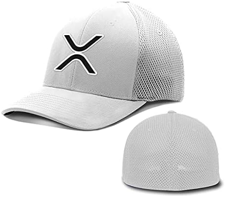 Бейзболна шапка с логото на BustedTees XRP Flexfit за ежедневието - бейзболна шапка за мъже и Жени, Дишаща Еластична шапка