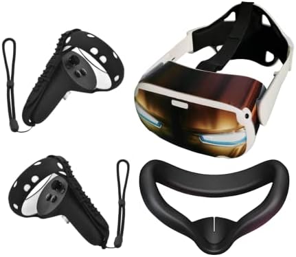 Чист набор от виртуалната реалност на 3-в-1, съвместима със слушалки Oculus Quest 2 / Аксесоари Meta: Защитен калъф за лице + Нескользящие