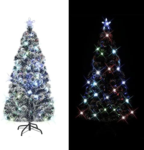 Изкуствена Коледна елха, Търговски Коледни Елхи, Офис Коледно Дърво, Подсветка в 7 цвята, Автоматична смяна, със стойка/LED