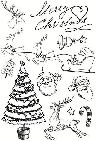 Весела Коледа Тема Прозрачни Печати, Силиконови Гумени Печати Карти за направи си САМ Коледна Scrapbooking Производство на пощенски Картички,