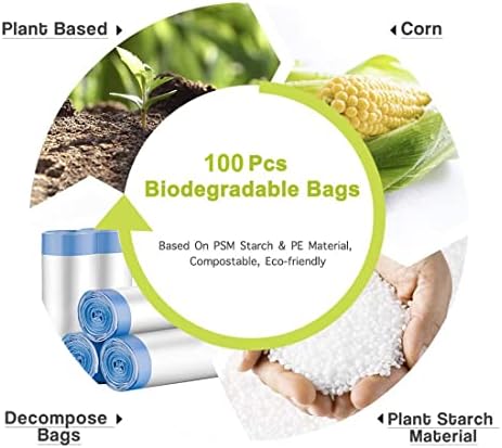 Торби за боклук YUEYA дантела прозорци - 2,6 литра, 100 грама | Екологично Чисти, Устойчиви на разкъсване и универсални торби за