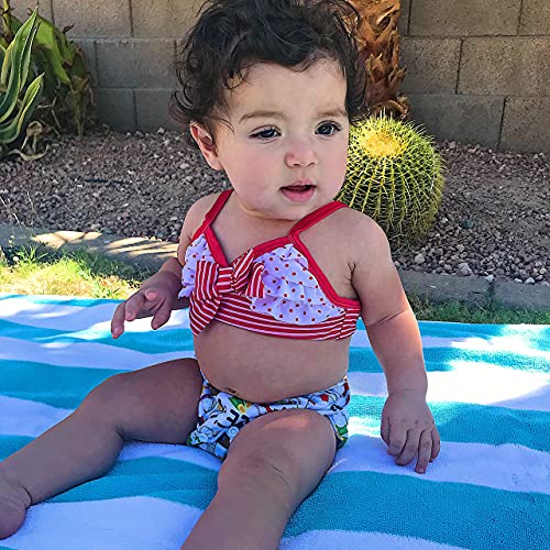 wegreeco Baby & Toddler Snap One Size Регулируема многократна употреба Детска Пелена за плаване (за Гмуркане, Океански, Костенурка, Голям,