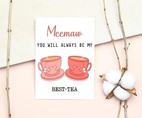 Мимоза, Ти винаги ще бъдеш моята най-добра-Чаена картичка със забавна каламбуром - най-Добрата чаена пощенска картичка пощенска