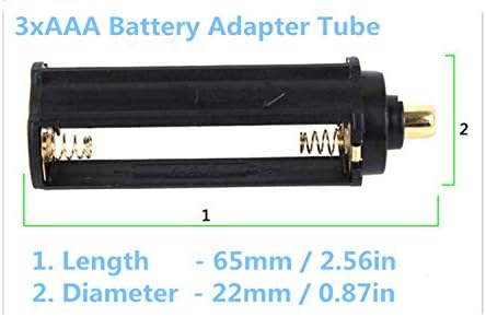 Cafurty 2 елемента Черен Държач на батерията за 3 батерии тип ААА 1,5 Ръчно Фенерче - 2 опаковки