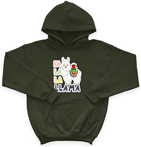 Детска hoody с качулка от порести руно Fa La La La Llama - Детска hoody с качулка Llama - Hoody с животни за деца
