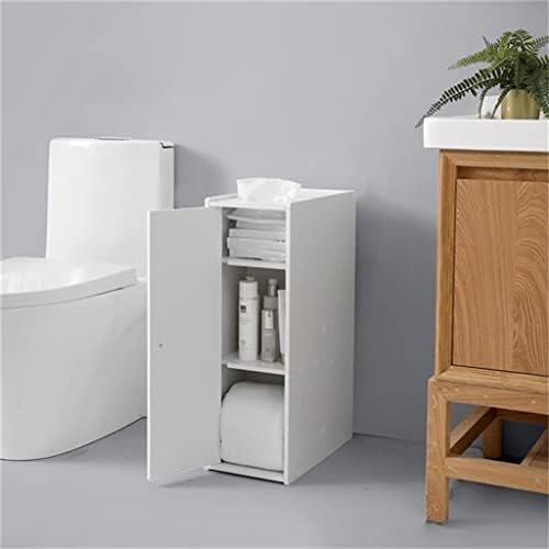 Мебели от PVC от орехово дърво, Тесен тоалетка за баня [20 * 40 * 65 см], Ъглов рафт за шкаф за баня, Рафтове за съхранение на различни мебели за дома (Цвят: A, размер: както е п