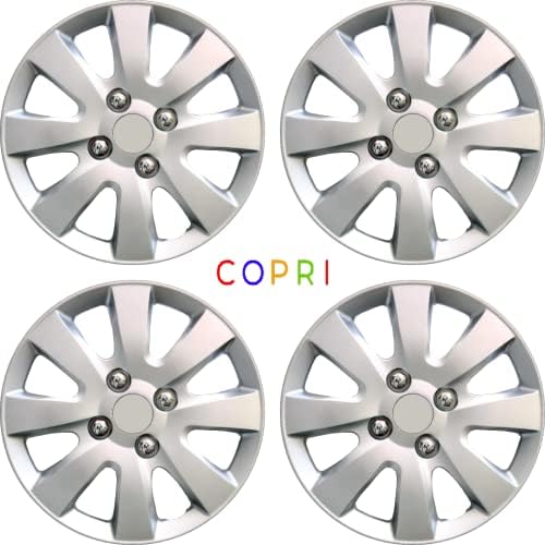 Комплект Copri от 4 Джанти Накладки 14-Инчов Сребрист цвят, Защелкивающихся На Главината, Подходящ за Toyota