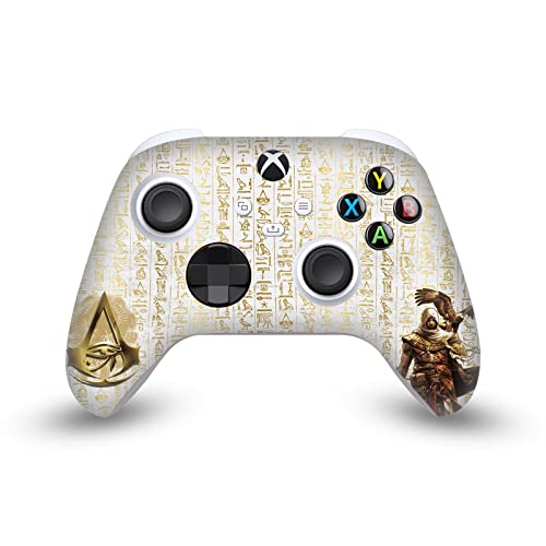 Дизайн на своята практика за главата Официално Лицензиран Assassin ' s Creed Key Art Bayek Origins Графична Vinyl Стикер Детска Стикер на кожата, която е Съвместима С контролер Xbox X Series