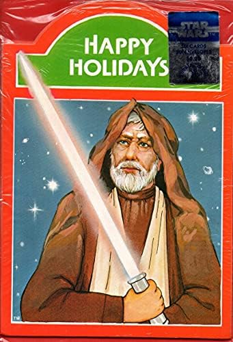 Ретро оригинал през 1977 г. SW Империя отвръща на удара Оби-Вану Кеноби Комплект от 6 Празнични поздравителни картички sm