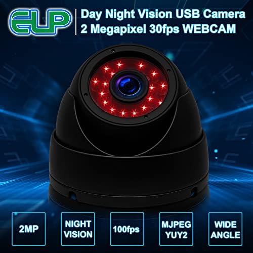 1080p Дневната Камера за Нощно Виждане USB IR Инфраред Уеб-камера с Купольным Корпус от Домашно Наблюдение, ВИДЕОНАБЛЮДЕНИЕ PC Камера за компютър,