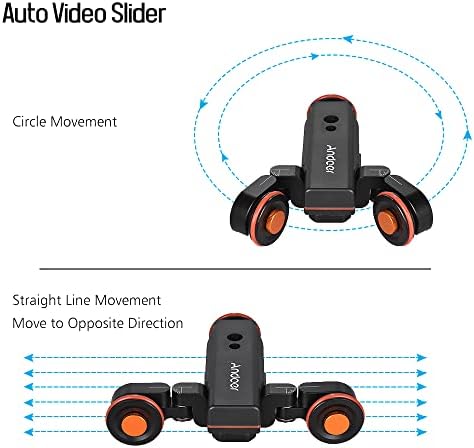 Andoer 3-Колесни Безжично дистанционно управление с Мотор камера За запис на Видео, Автоматична Количка с 3 Скорости, регулируема