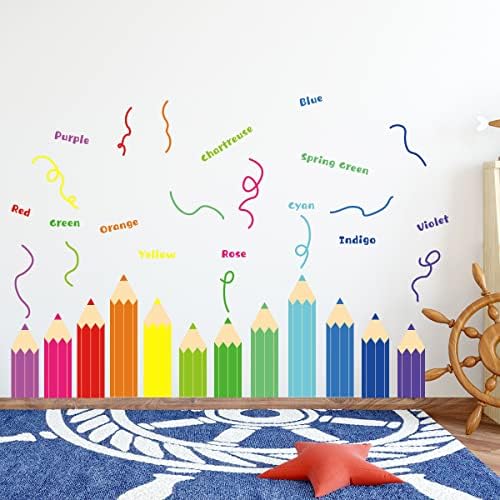 Цветни Стикери по стените на Класната стая, Интериор на детската Стая, Стикери за стена, Големи Детски Забавни Стикери за Стена, Декори