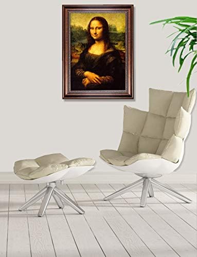Eliteart - Мона Лиза на Леонардо Давинчи Възпроизвеждане на картини с маслени Бои Giclee Стенно Изкуство Платно в рамка