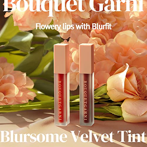 Bouquet Garni Blursome Velvet Lip Tint Cherry Addiction - Устойчив Водоустойчив корейски грим за устни Козметични средства - Разглаживающие