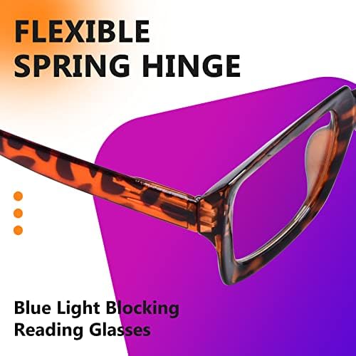 Компютърни очила Eyekepper - Женски Очила За четене със синьо Светофильтром - Защита на UV420, Извънгабаритни Квадратни Очила за четене -