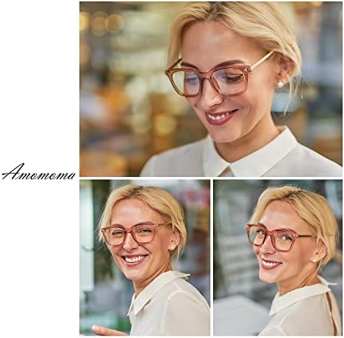 AMOMOMA 2 Опаковки Ретро Квадратни Сини Екранировка Очила за четене за жени, Реколта Компютърни Очила за четене на Рецепта Опра ' s Style
