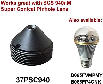 SCS Enterprises Напълно невидима такса IR лампи 940 нм сензор за околната светлина (48 черни led осветление) Радиус на действие