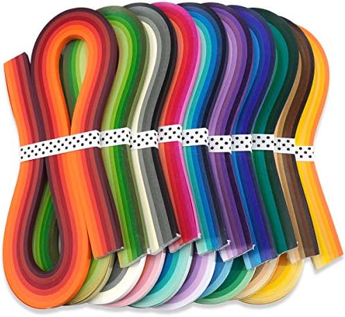 Комплект разноцветни хартиени ленти за квиллинга JUYA 60 цвята, 10 x, Дължина на хартия 54 см, Ширина на хартия 3 мм (0,12 инча)