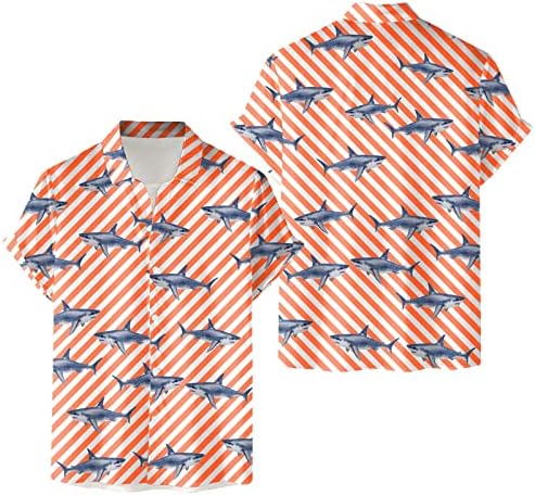 GDJGTA Мъжки Ризи с Къс Ръкав Пролет Лято Ежедневни Ризи С Принтом Модерен Топ, Блуза, Риза С Маншети на Ризата С Къс Ръкав за Мъже