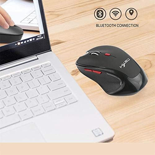LIANXIAO - Безжична мишка, 2,4 Ghz Безжична детска мишката Bluetooth3.0, Ергономична оптична мишка с USB нано-приемник, 6 бутона,
