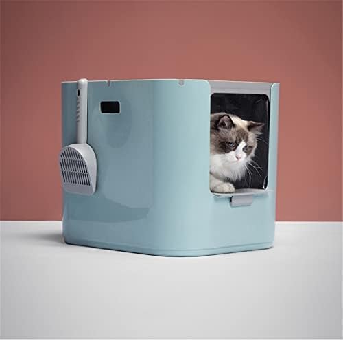 WYFDP Домашни любимци котешката тоалетна за котки Напълно Закрит Голям Котешки тоалетна С най-Вход Котешки кораб Срещу пръски Тава за