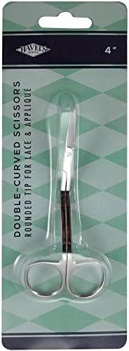 Ножици за дантела и апликации Havel с двойно извити 4 инча -Заоблени на върховете