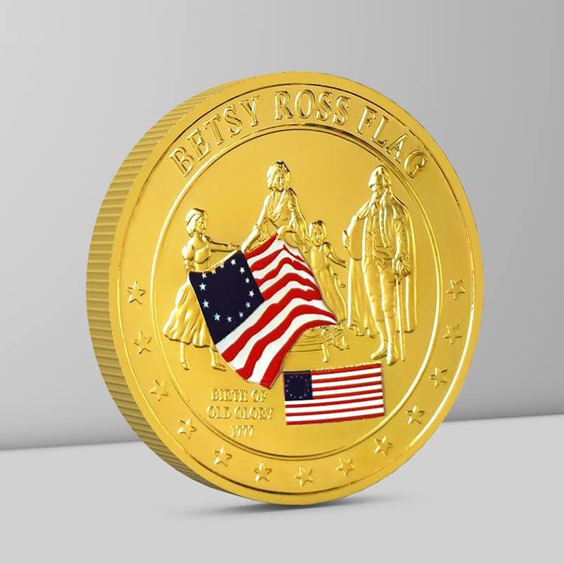 Американската Метална Играта Малък Подарък Монета На Иконата Спомен Историческа Колекция Флаг Беси Рос Златна Монета