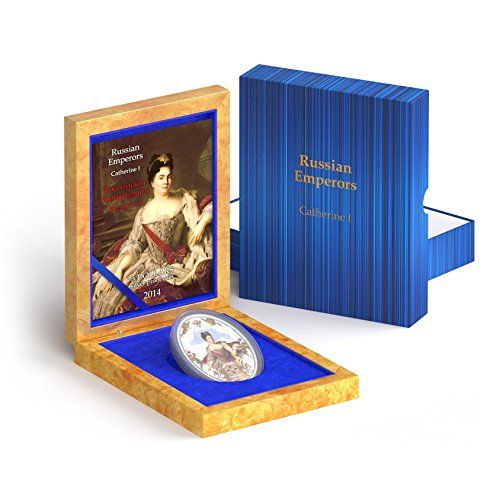 2014 Niué - Руски императори - Екатерина I - Персонализирана позлата - 2 грама - една Сребърна монета - 5 долара, без да