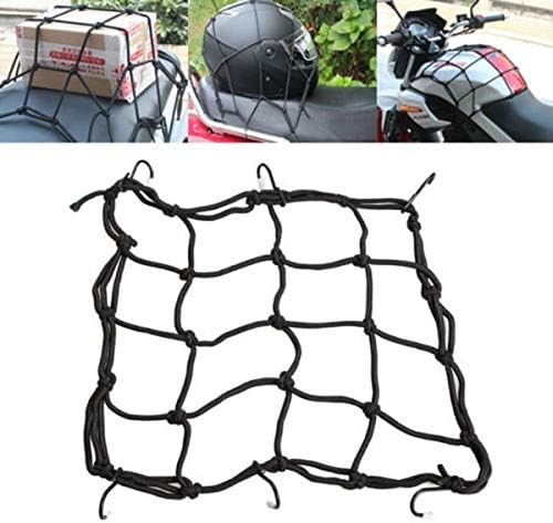 SUNTRADE Регулируема Бънджи Кабел Транспортна Мрежа Мотоциклет Шлем Мрежа За Съхранение на Черна Вратовръзка
