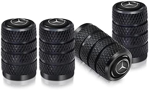 Метални Капачки за състав на вентила гуми са Подходящи за колела, Съвместими с Mercedes Benz A-Class, C-Class, E-Class CLA CLS AMG GLC