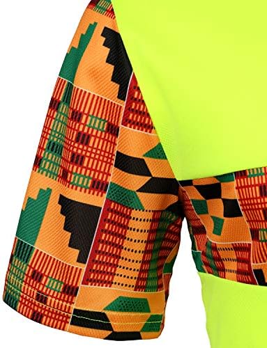 LucMatton / Мъжка Тениска с принтом в африканския стил и къси Панталони, Спортни Мрежест Спортен Костюм в стил Дашики