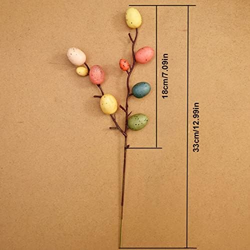 Комплект бижута 33 см Пъстри Яйца от Стиропор Великденски Пръчки за Фестивала на Начална Договореност Декорация на Вази