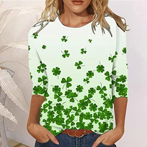 Есенно-Годишната Графична Блуза За Момичета 2023, Модни Памучни Капри с Кръгло Деколте и 3/4 Ръкав, Всекидневни Топ Тениска за