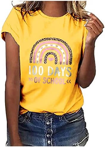 Блуза За Момичета, Есен, Лято, Мода Памучен Ежедневна Блуза с Кръгло Деколте и Цветен Модел, Женска Риза 13