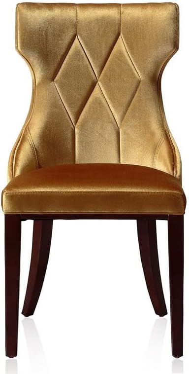 Съвременен стол за хранене Manhattan Comfort Reine средата на века, осеян кадифе, с възможност за сгъване на облегалката, комплект