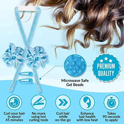 Jelly Curls - Синята Коса с гел ниско отопление За създаване на къдрици, без да се повреди, Гел къдрене маша с дълга коса, Алтернатива