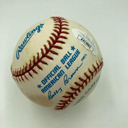 Джин Вудлинг Янкис 1949-1954 Подписа Официално споразумение на Американската лига бейзбол JSA COA - Бейзболни топки с автографи