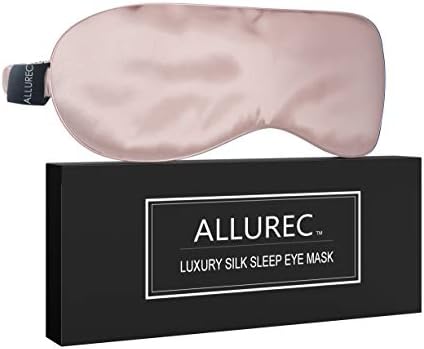 ALLUREC™ Луксозна маска за очи за сън от чиста коприна тутового дърво. Коприната е най-висок клас 6A 22 Momme Long