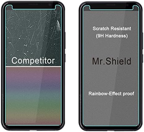 Mr.Shield е Проектиран за HTC U12 + / HTC U12 Plus [Закалено стъкло] [КОМПЛЕКТ от 2 теми] Защитно фолио за екрана [Японското стъкло