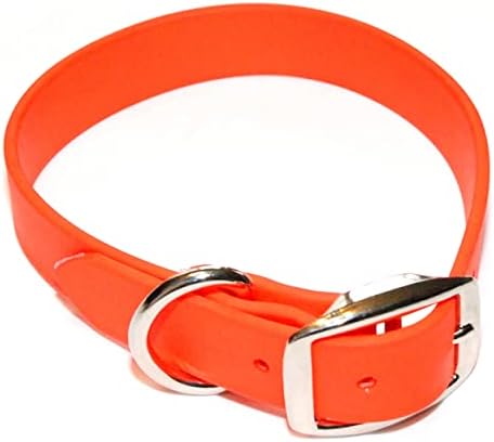 Regal Dog Products Малко Оранжево Водоустойчив нашийник за кучета с тежка рамка двойна катарама и D-образен пръстен | С