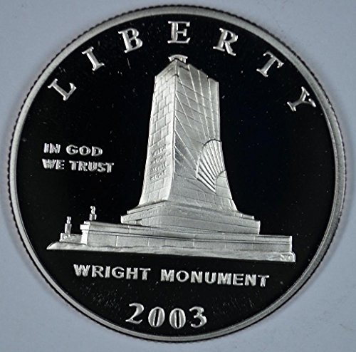 2003 г. - Стогодишнината от Първия полет на братя Райт - Запомнящите се Плакированный Пробен полдоллара Монетния двор на САЩ