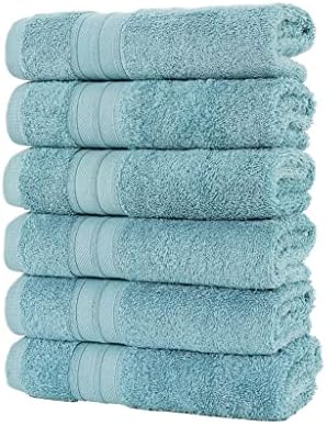 Комплект хавлиени кърпи ZSEDP Кърпи извън 6 броя, От мек памук хотелски качество за баня (Цвят: черен размер: 1)