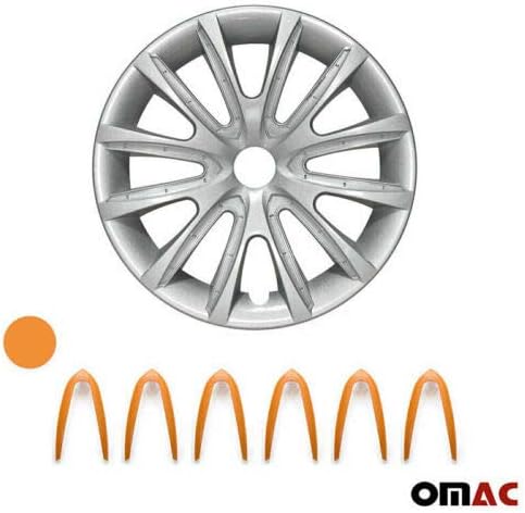 Джантите OMAC 16 Инча за Toyota RAV4 от Сив и оранжев цвят 4 бр. Капака Джанти - Шапки ступиц - Подмяна на външната повърхност