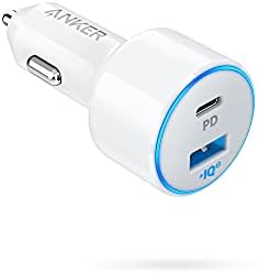 Зарядно за кола Anker C USB адаптер PowerDrive Speed капацитет 49,5 W + 2 с един порт PD мощност 30 W за iPhone 14 13 12 11 Pro Max mini X XS, S10/ S9, MacBook Air, iPad Pro и един порт за бързо зареждане с мощност 19,5