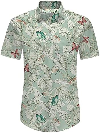 2023 Нови Комплекти Мъжки Хавайски Ризи с Потребителски Логото, Ежедневни, Плажни Ризи с Копчета с Къс Ръкав и Къси панталони на Цветчета